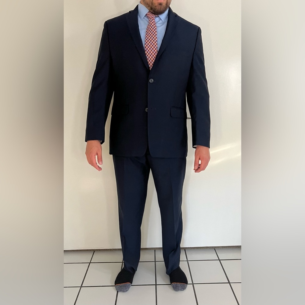 Navy blue Alfani slim, fit two piece suit